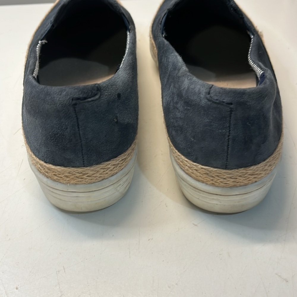 Clarks Marie Pearl Espadrilles Loafers Blue Suede, Sz 9 - Picture 8 of 11